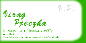 virag pjeczka business card